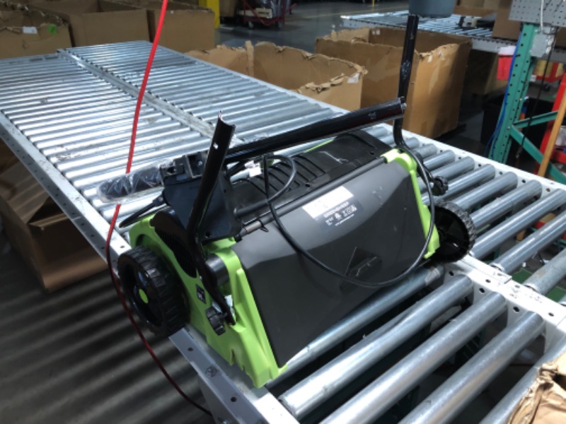 Photo 1 of ***MAJOR DAMAGE - REAR FLAP DAMAGED - REAR WHEELS BROKEN OFF - SEE PICTURES - UNABLE TO TEST***
GreenSweep V2 - Artificial Grass Electric Sweeper Rake Vacuum 45L Collection Bag,5 Adjustable Heights, Foldable Handle