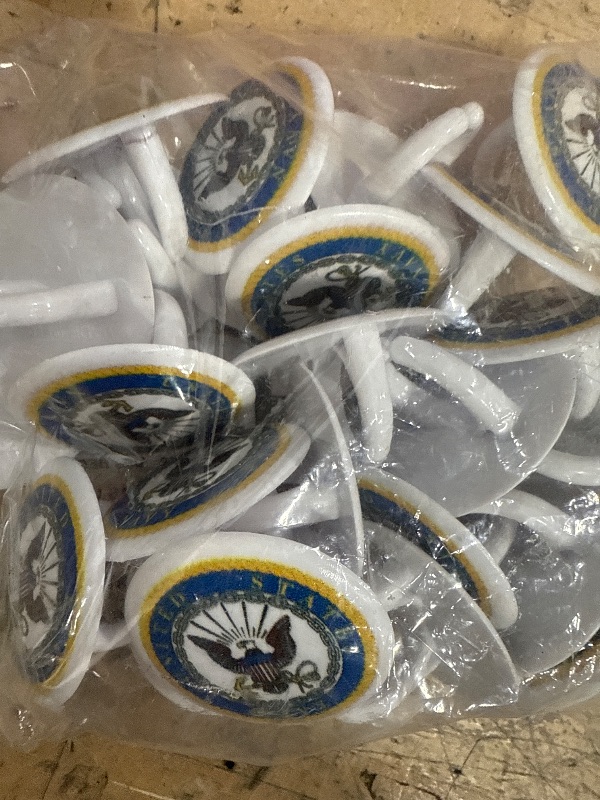 Photo 1 of 24 United States USA Navy Cupcake Rings Toppers Decoration
