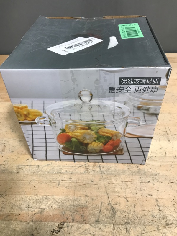 Photo 1 of Hoypeyfiy Glass Saucepan with Cover, Transparency Stovetop Pot,Dual Handles Pan with Lid for Pasta Noodle, Soup, Milk, Baby Food making or heating 1.35L/1.9L (1.9L)