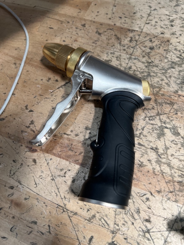Photo 1 of 1 silver black and gold water hose head sprayer
