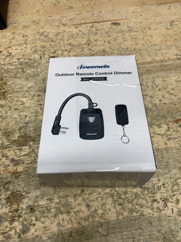 Photo 1 of DEWENWILS Outdoor Dimmer for String Lights, Remote Dimmer Switch, Weatherproof Dimmer Plug, 100FT Range, Compatible with Dimmable LED/Tungsten Bulbs, FCC Certified