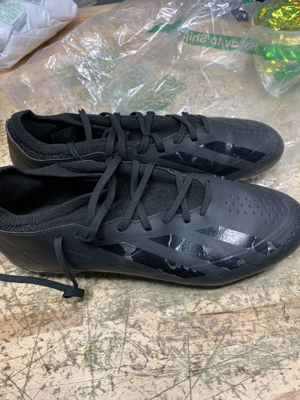 Photo 1 of adidas Unisex X Crazyfast.3 Firm Ground Closeout Sneaker, Black/Black/Black, 9.5 US Men