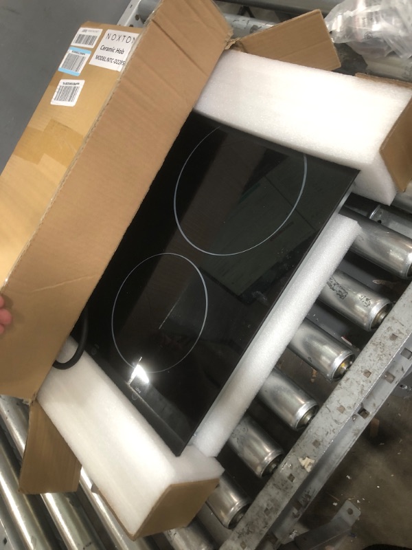 Photo 1 of ***FINAL SALE/DOESNT TURN OFF WITHOUT UNPLUGGING UNIT*** Noxton 110V Electric Cooktop 2 Burners, 12 Inch Electric Stove,Counter top Burner & Built-in Ceramic Stovetop, Sensor Touch Control Timer, Child Safety Lock, High Temperature Warning