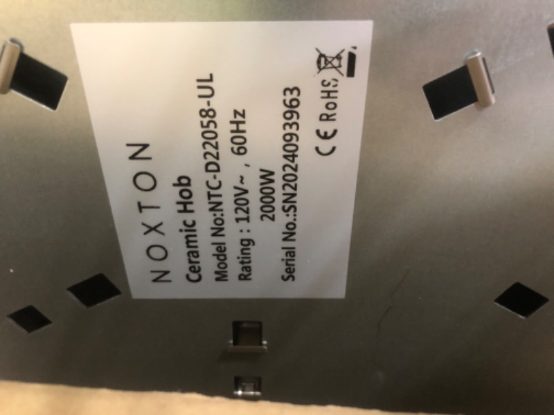 Photo 1 of ***FINAL SALE/DOESNT TURN OFF WITHOUT UNPLUGGING UNIT*** Noxton 110V Electric Cooktop 2 Burners, 12 Inch Electric Stove,Counter top Burner & Built-in Ceramic Stovetop, Sensor Touch Control Timer, Child Safety Lock, High Temperature Warning