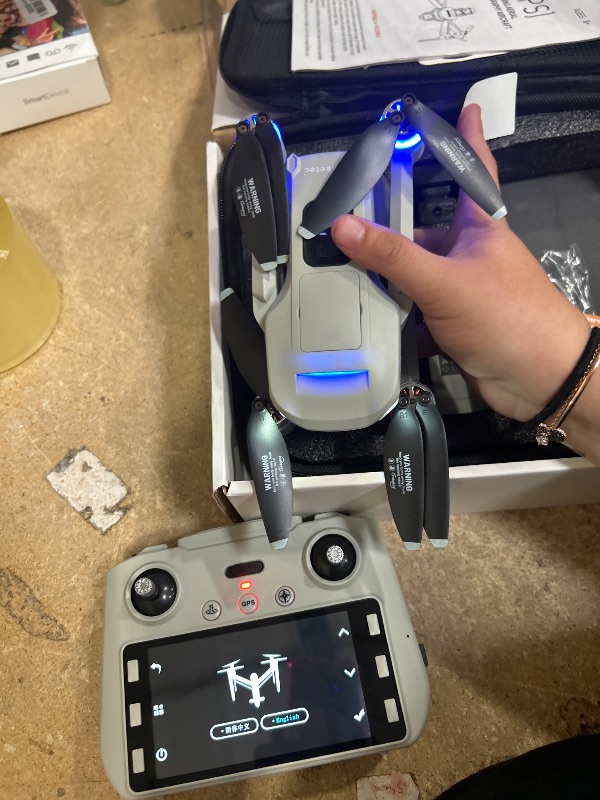 Photo 1 of *** SEE NOTES **Drone with 4K UHD Camera for Adults,GPS RC Drone Brushless Motor,Upgraded Tablet Screen,2 Axis Gimbal EIS, Smart FPV Foldable Quadcopter for Beginners, Auto Return, Follow Me, Waypoints, 60 Mins Flight Time,Gift Drone, with Obstacle Avoida