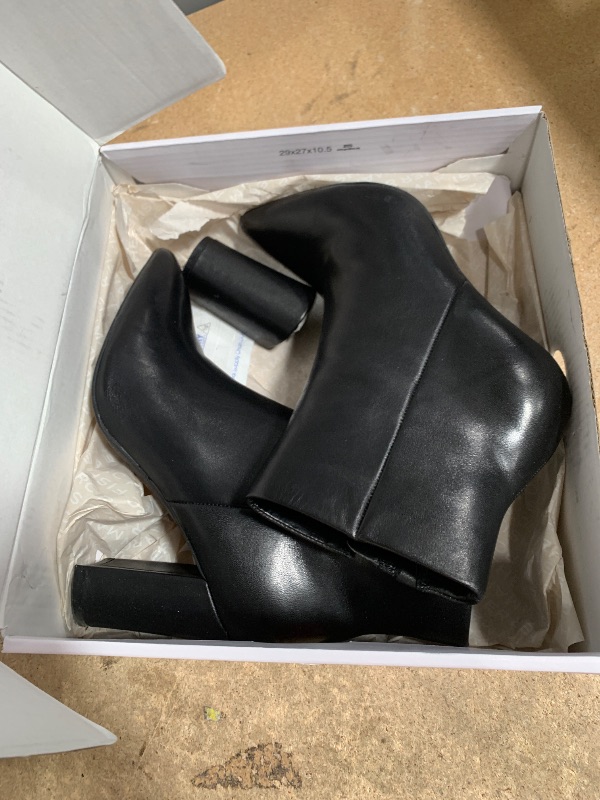 Photo 1 of *BROKEN* Marc Fisher Women's Glorena Ankle Boot, Black Leather, 7