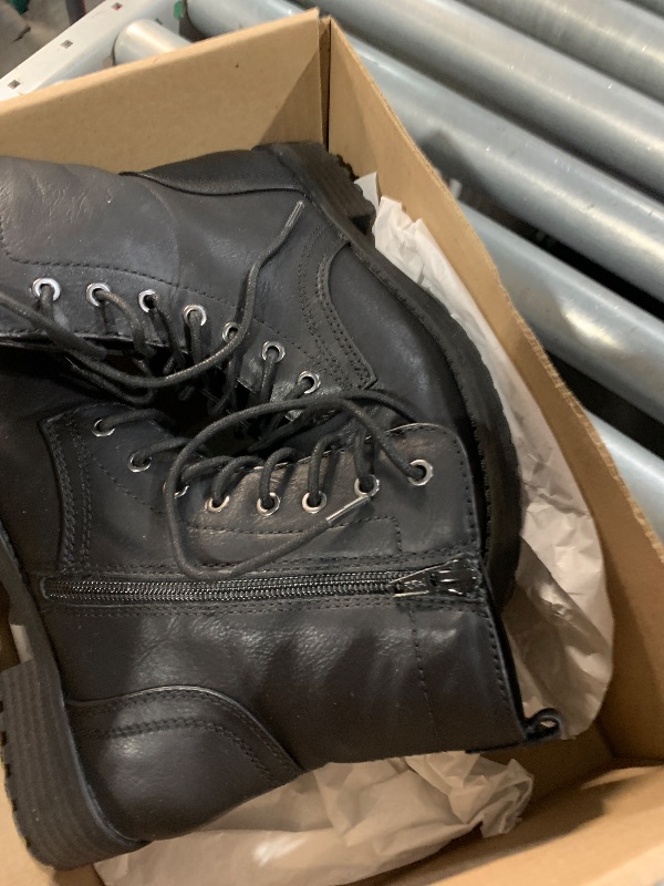 Photo 1 of Amazon Essentials Women's Lace-Up Combat Boot, Black, 6.5