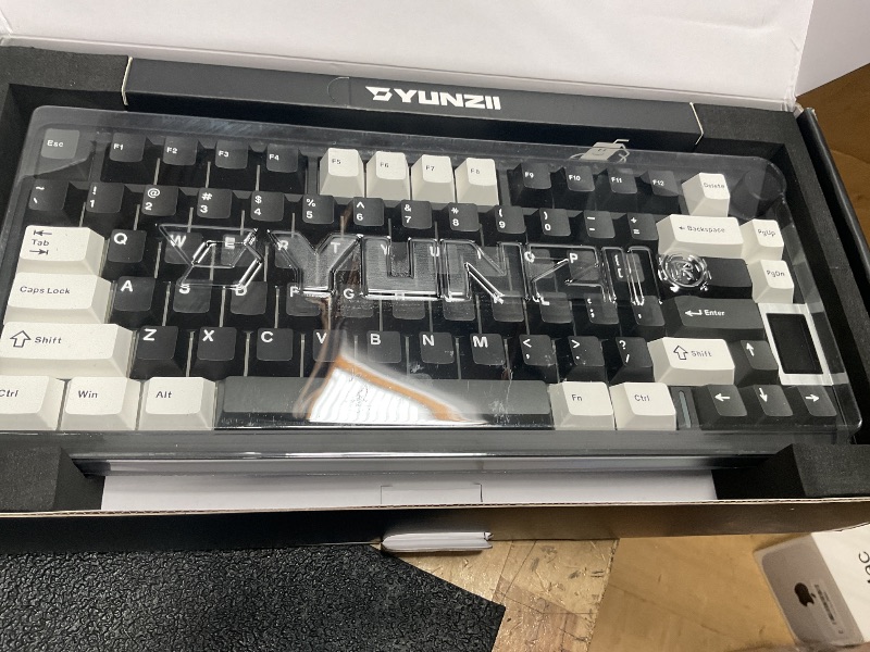 Photo 1 of YUNZII AL80 Wireless Mechanical Keyboard,Full Aluminum CNC, Smart LCD Display,Hot Swappable Gasket Mount 75% Layout with Knob,BT/2.4G/USB-C,QMK/VIA Support for Win/Mac (Black, Gateron Zero Switch)