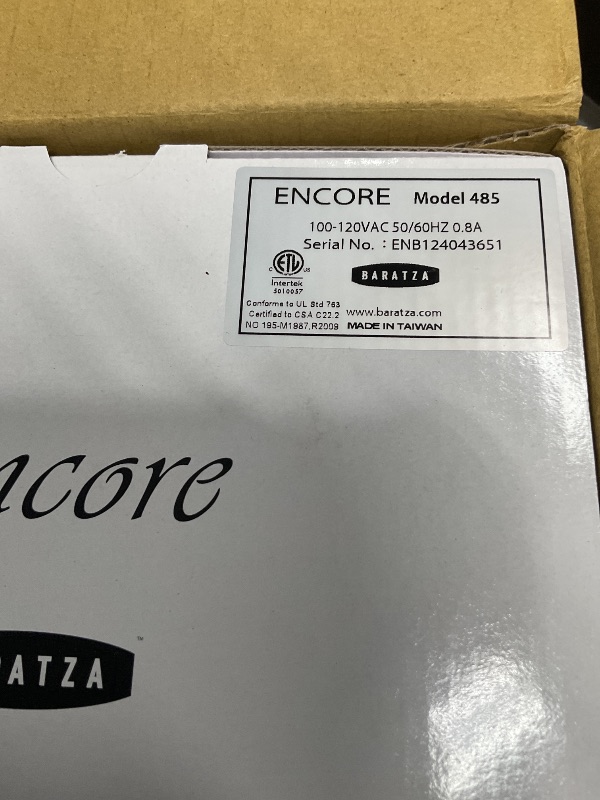 Photo 1 of Baratza Encore Coffee Grinder ZCG485BLK, Black