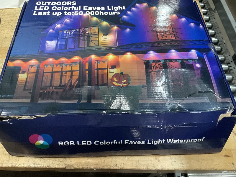 Photo 1 of 500FT Permanent Outdoor Lights, RGB LED Eaves Lights with APP/Remote Control, IP67 Waterproof LED String Lights for Christmas, Halloween, Outdoor, Garden Decor (2 Rolls of 250FT)