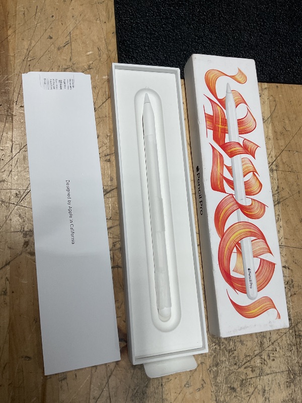 Photo 1 of Apple Pencil Pro: Latest Model - Device Compatibility Check Required - Pixel-Perfect Precision, Tilt and Pressure Sensitivity, Perfect for Note-Taking, Drawing, and Art. Charges and Pairs Magnetically