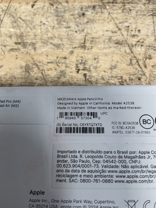 Photo 1 of Apple Pencil Pro: Latest Model - Device Compatibility Check Required - Pixel-Perfect Precision, Tilt and Pressure Sensitivity, Perfect for Note-Taking, Drawing, and Art. Charges and Pairs Magnetically