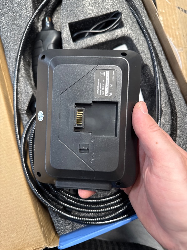 Photo 1 of (DAMAGED) (articulation non-functional) Dearsee ZX2-D1 Two-Way Articulating Borescope with Light, 0.25in Industrial Endoscope Inspection Camera, 5-inch IPS Articulated Snake Camera, 8X Zoom Video Inspection Scope - 10FT.