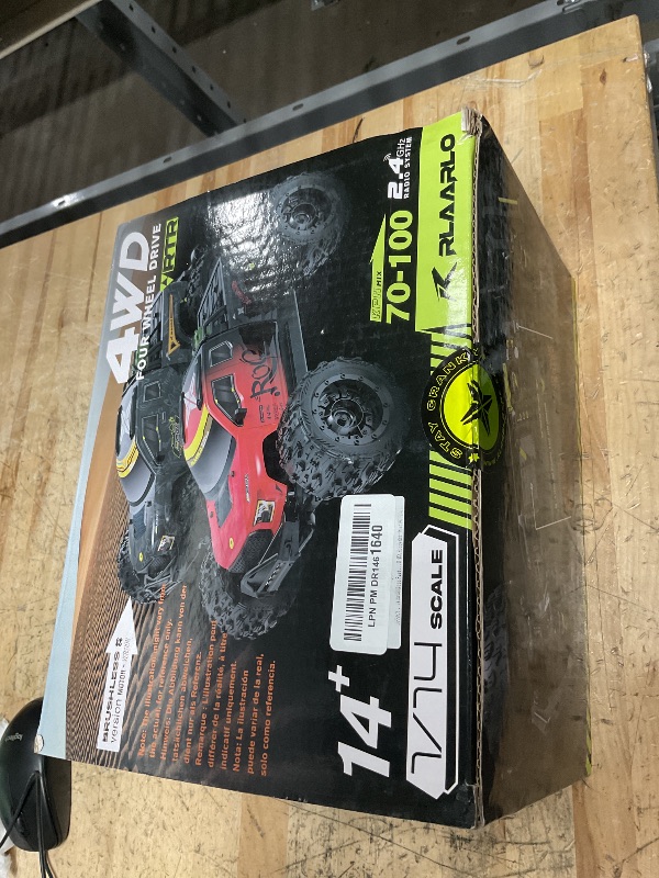 Photo 1 of LAFPACY RLAARLO 1/14 Brushless Fast RC Cars for Adults, Top Speed 60+ MPH RC Truck, All Terrain Remote Control Car Hobby Off-Road Remote Control Truck 4x4 Monster Trucks with 3S Battery