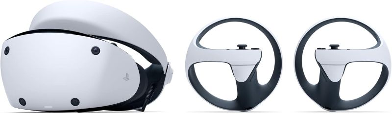 Photo 1 of (For Parts,  Screen Damage)  Sony PlayStation VR2 Headset and Controllers - White 
