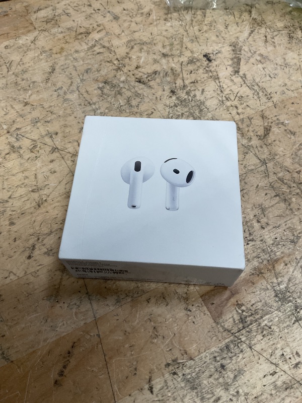 Photo 1 of Apple AirPods 4 Wireless Earbuds, Bluetooth Headphones, Personalized Spatial Audio, Sweat and Water Resistant, USB-C Charging Case, H2 Chip, Up to 30 Hours of Battery Life, Effortless Setup for iPhone
