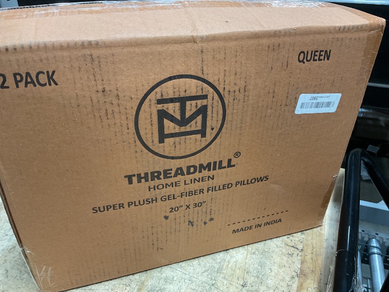 Photo 1 of Threadmill Luxury Supima Queen Sheet Set, 1200 Thread Count 100% Cotton Sheets for Queen Size Mattress, 4 Pc Bed Sheets Queen Size Set, 5-Star Hotel Quality White Queen Sheets Elasticized Deep Pocket