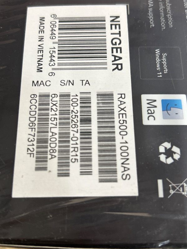 Photo 1 of NETGEAR Nighthawk WiFi 6 Router (RAX120) 12-Stream Dual-Band Gigabit Router, AX6000 Wireless Speed (Up to 6 Gbps), Coverage Up to 3,500 sq.ft. and 30 Devices