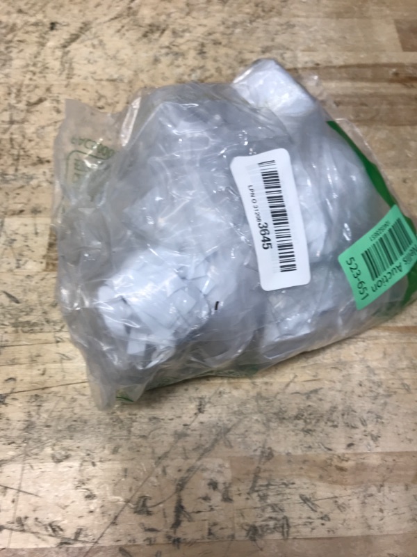 Photo 1 of Beistle White Metallic Plastic Wrapped Balloon Weights For Birthday Parties, Weddings, Anniversaries, Table Décor, Celebrating With You Since 1900, 5.5" x 2.5", 6 Piece
