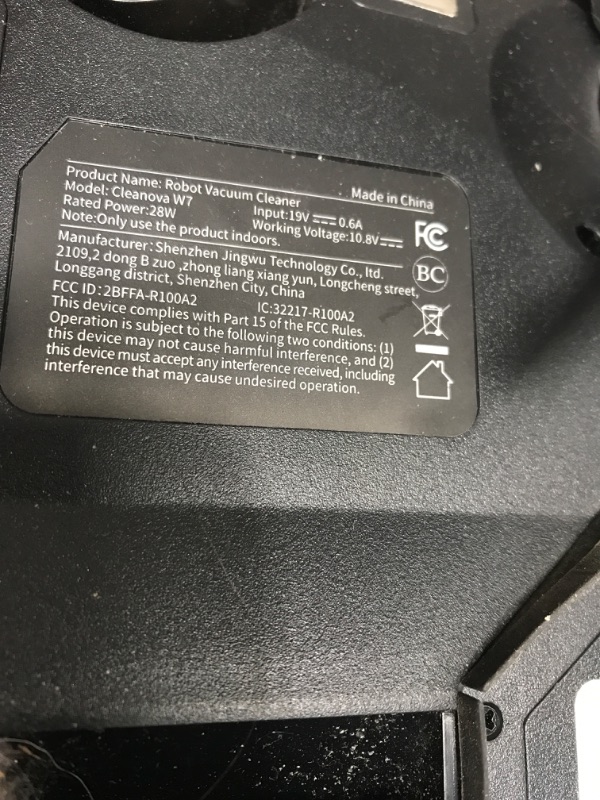 Photo 1 of * PARTS ONLY* PSUK W7 Robot Vacuum and Mop Combo, Suction Port for Pet Hair, 2 in 1 Mopping Robotic Vacuum Cleaner with Watertank and Dustbin, Self-Charging, Slim, Max 120mins Runtime for Hard Floor (Black)
