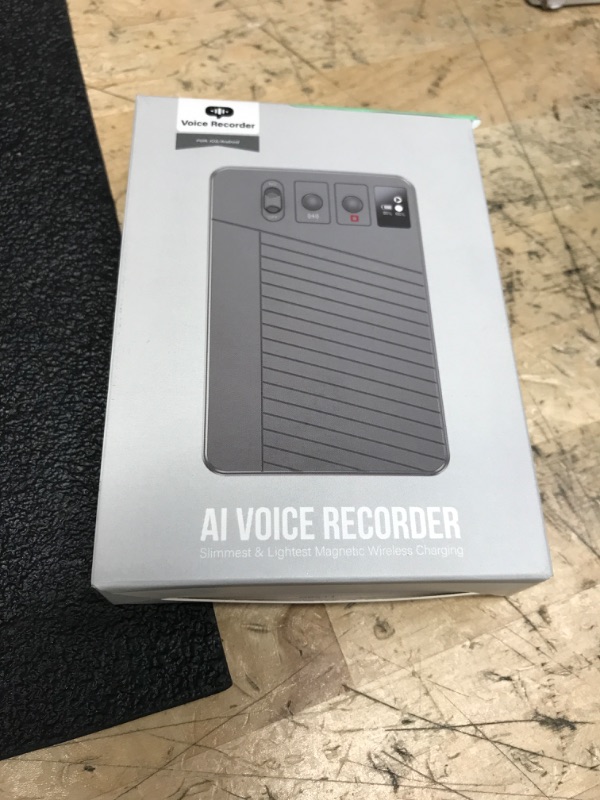 Photo 1 of AI Voice Recorder - Record,Transcribe,Charge 3 in 1,Support 107 Languages,Avoid Missing Meeting Highlights,64 GB,ChatGPT Driven AI Summarization,App Control,Mind Mapping,Bluetooth Distance 50ft