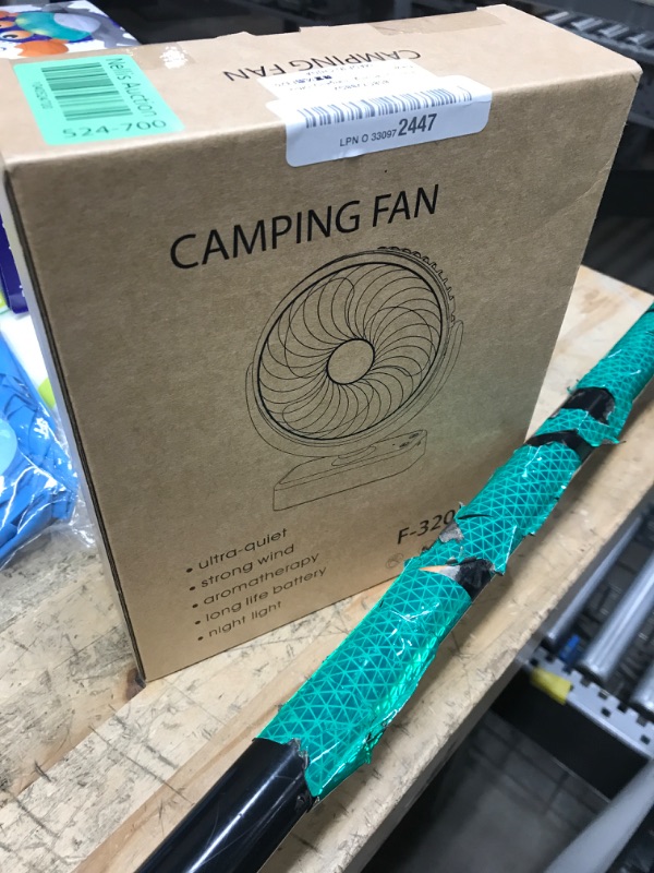 Photo 1 of Camping Fan, 7 Inches Tent Fan with LED Light, Portable 10000mAh Rechargeable Battery Operated Fan for Camping, Emergency, Office