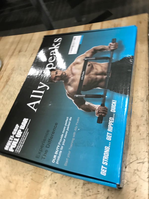 Photo 1 of Ally Peaks Pull Up Bar for Doorway | Thickened Steel Max Limit 440 lbs Upper Body Workout| Multi-Grip Strength| Indoor Chin-Up Bar Fitness Trainer for Home Gym Portable