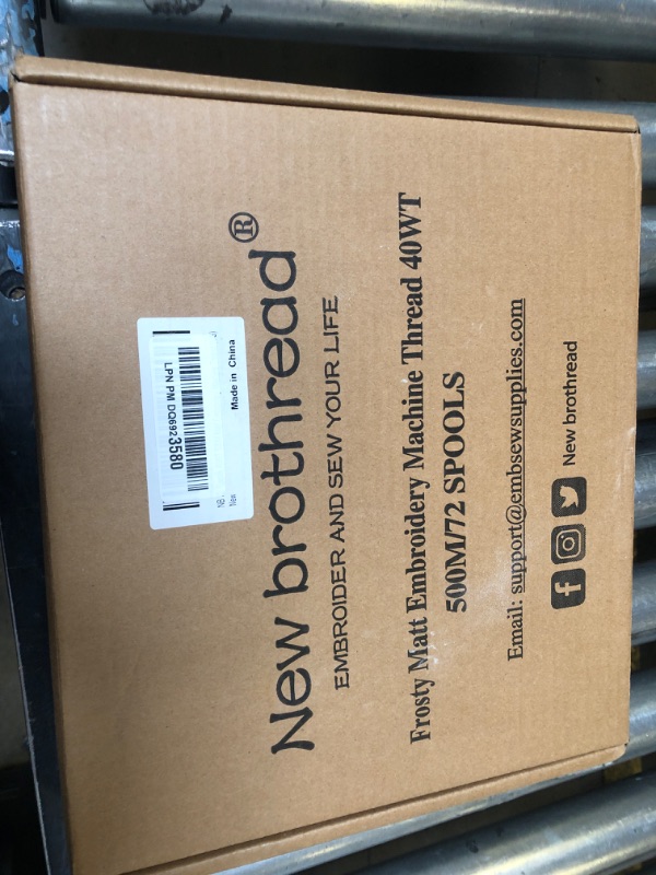 Photo 1 of 100% Frosted Matt Embroidery Machine Thread 72 Spools 40WT Each Spool 500M (550Y) for Brother Babylock Janome Singer Pfaff Husqvarna Bernina Embroidery and Sewing Machines-Made by New brothread