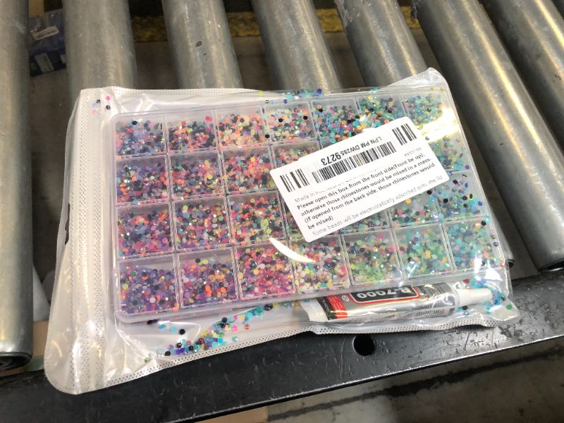 Photo 1 of 22000PCS Resin Rhinestones for Crafting, 28 Multicolor Mixed 3mm SS10 Non-Hotfix Gem Beads, Jelly AB Gems Stones with 15ml Glue for DIY Crafting, Nails, Makeup Decoration (28colors Jellyab 3mm)