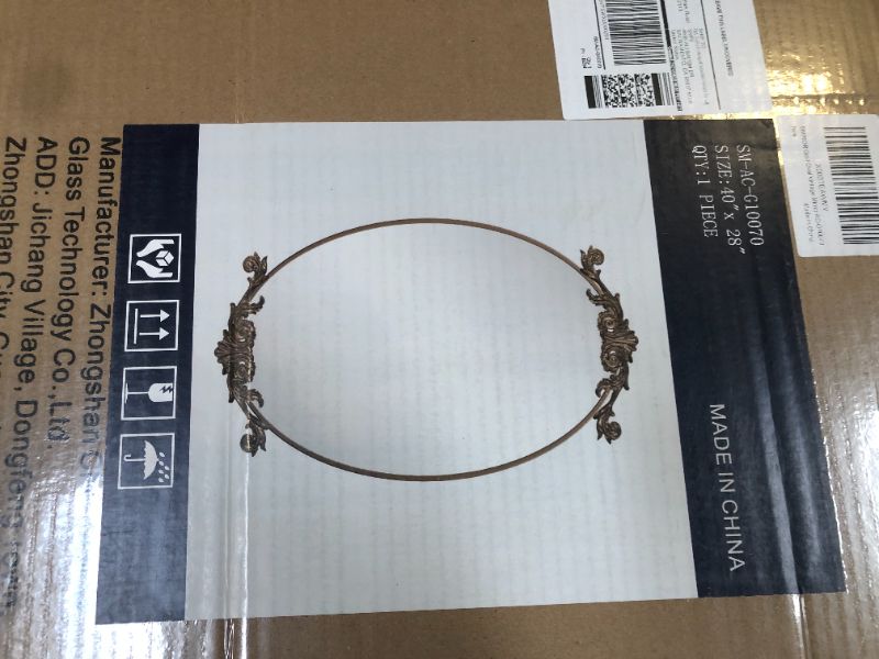 Photo 1 of SMIROR Oval Antique Bathroom Mirror 40"x28"