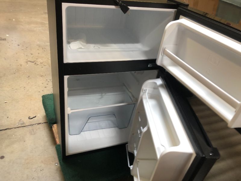 Photo 1 of Walsh Compact Refrigerator, Dual Door Fridge, Adjustable Mechanical Thermostat with Freezer, Reversible Doors, 3.1 Cu.Ft, Black