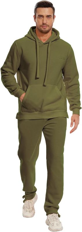 Photo 1 of Tanderin Men's Tracksuits Sweatsuits for Men Sweat Track Suits 2 Piece Casual Athletic Jogging Warm Suits With Pockets
