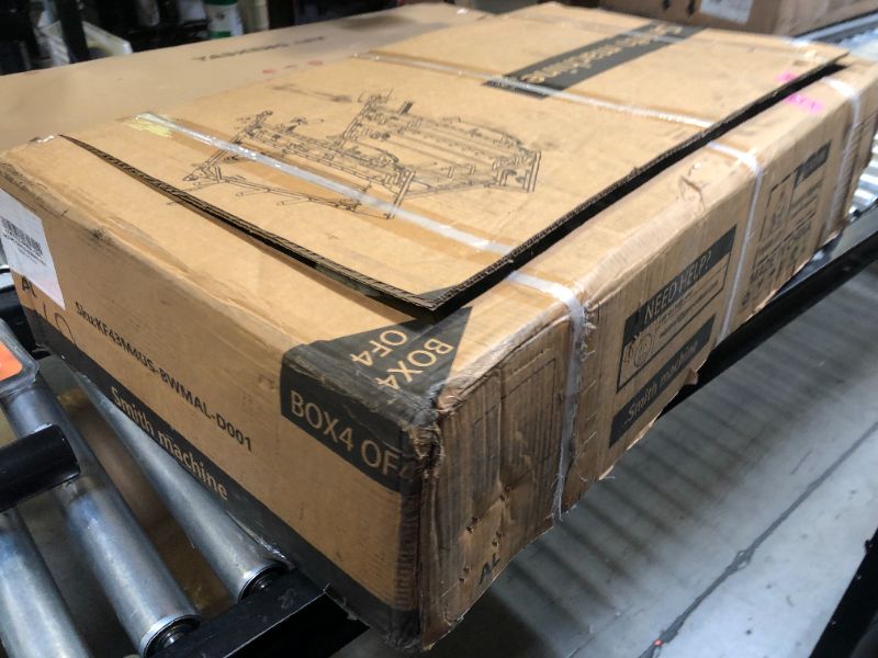 Photo 1 of -ONLY BOX NUMBER 4 OF 4-Mikolo Smith Machine, 2200lbs Squat Rack with LAT-Pull Down System & Cable Crossover Machine, Training Equipment with Leg Hold-Down Attachment
