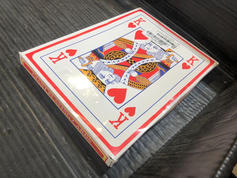 Photo 1 of Yuanhe Jumbo Giant Playing Card Deck - 8X11 Inch Large Oversized Cards - Super Big Game Theme Full Deck - For Kids, Adults, Casino Party Decorations