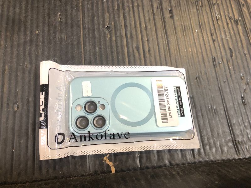 Photo 1 of ankofave Magnetic Case for iPhone 15 Pro Phone Case for Women Men, Cute Matte Luxury Soft Metallic Luster Design with Camera Lens Protector, Compatible with Magsafe Case for iPhone 15 Pro 6.1"-Blue