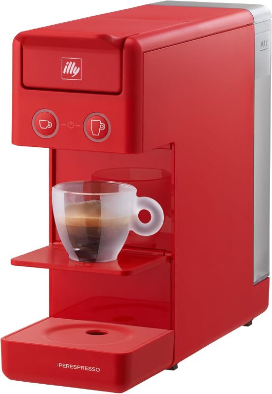 Photo 1 of Illy Y3.3 Espresso Machine, Single Serve Coffee Machine for IperEspresso Capsules, Single Cup Espresso Maker (Red)