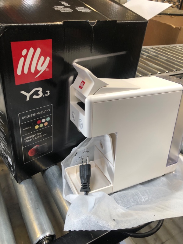 Photo 1 of Illy Y3.3 Espresso Machine, Single Serve Coffee Machine for IperEspresso Capsules, Single Cup Espresso Maker (WHITE)
