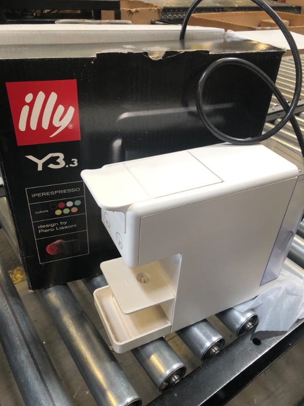Photo 1 of Illy Y3.3 Espresso Machine, Single Serve Coffee Machine for IperEspresso Capsules, Single Cup Espresso Maker (WHITE)
