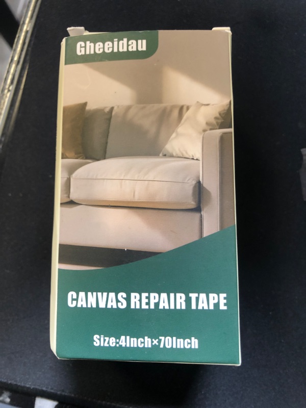 Photo 1 of Gheeidau Canvas Repair Tape 4×70 Inch Waterproof Self-Adhesive Fabric Repair Patch for Repairing Boat Covers,Tents,Patio Umbrellas,Car Seats,Luggage,Sofas.(Dark Brown)