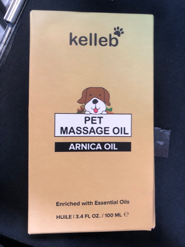 Photo 1 of Dog Arnica Massage Oil | Pain Relief for Muscles, Arthritis, HIPS, and Joints | for Active & Senior Dogs | Organic Essential Oil Blend with Arnica | Glass Bottle
