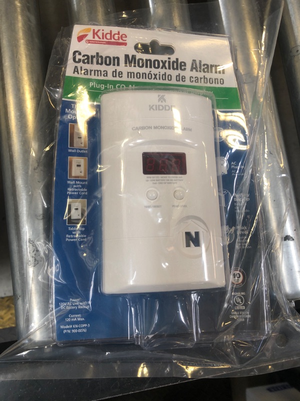 Photo 1 of Kidde Carbon Monoxide Detector, Plug In Wall with 9-Volt Battery Backup, Digital LED Display