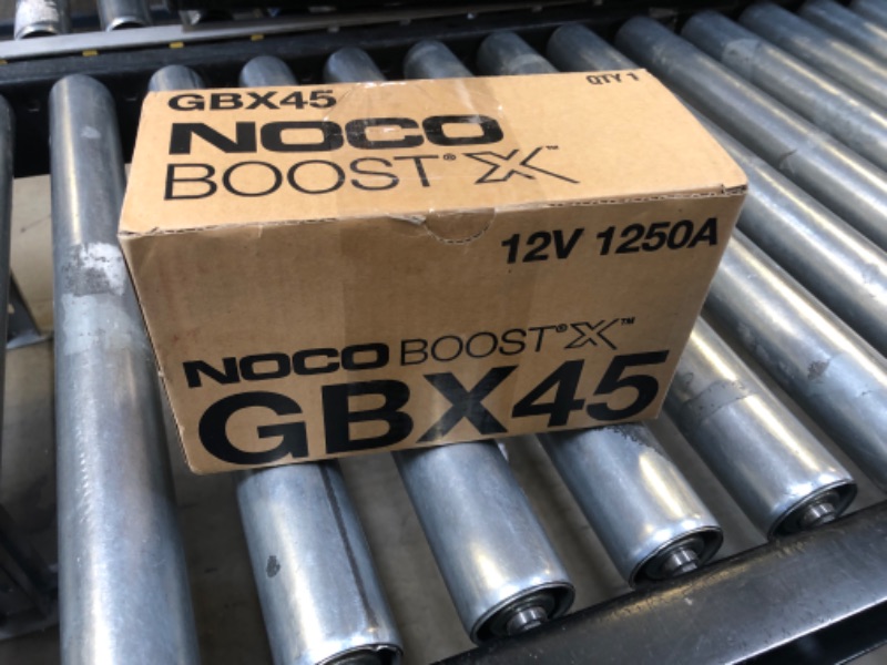 Photo 1 of NOCO Boost X GBX45 1250A 12V UltraSafe Portable Lithium Jump Starter, Car Battery Booster Pack, USB-C Powerbank Charger, and Jumper Cables for up to 6.5-Liter Gas and 4.0-Liter Diesel Engines
