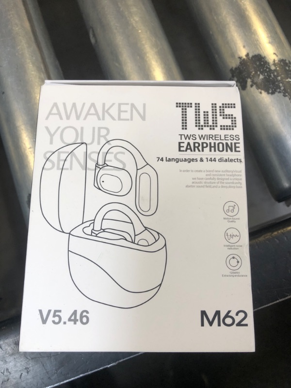 Photo 1 of AI Language Translator Earbuds, OWS Real-Time 3-in-1 Translation Earbuds 144 Languages & Accents, Translation Device for Travel Business Learning, Black