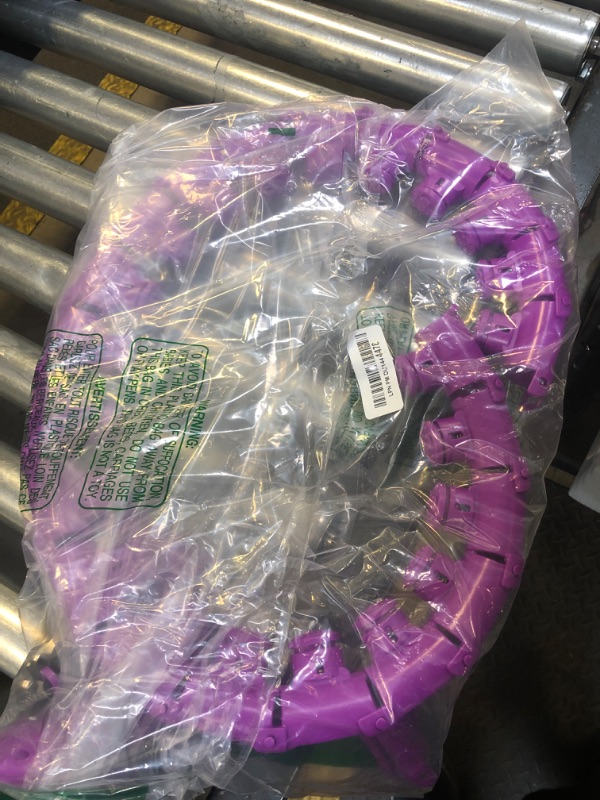 Photo 1 of JLoibao Weighted Hula Circle for Adults Weight Loss, Infinity Fitness Hoop Plus Size 51 Inch with Sweat Belt, Include 27 Detachable Links and Waist Trainer for Women (Purple)
