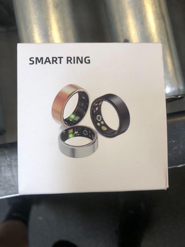 Photo 1 of HitTopss Smart Ring, Fitness Tracking Smart Ring with Calories/Heart Rate/Blood Oxygen/Sleep Monitoring, IP68 Waterproof, No APP Subscription (Gold, 8#)