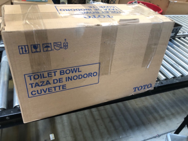 Photo 1 of TOTO Drake Elongated TORNADO FLUSH Toilet Bowl with CEFIONTECT, Cotton White - C776CEG#01