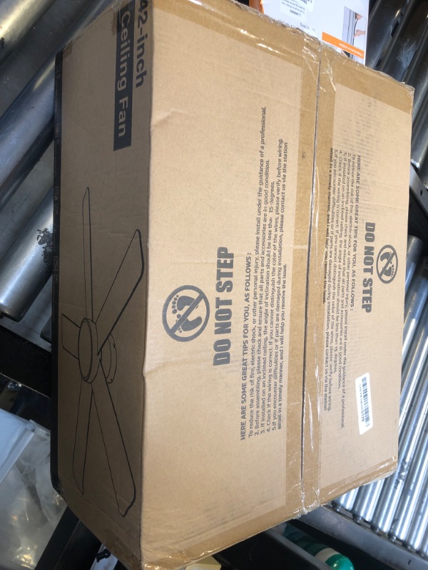 Photo 1 of Fanbulous 42 Inch Ceiling Fans with Lights and Remote,Outdoor Indoor Modern Flush Mount Ceiling Fan with 3CCT 6-Speed Quiet DC Motor,Black Small Low Profile Ceiling Fan for Bedroom Living Room Office