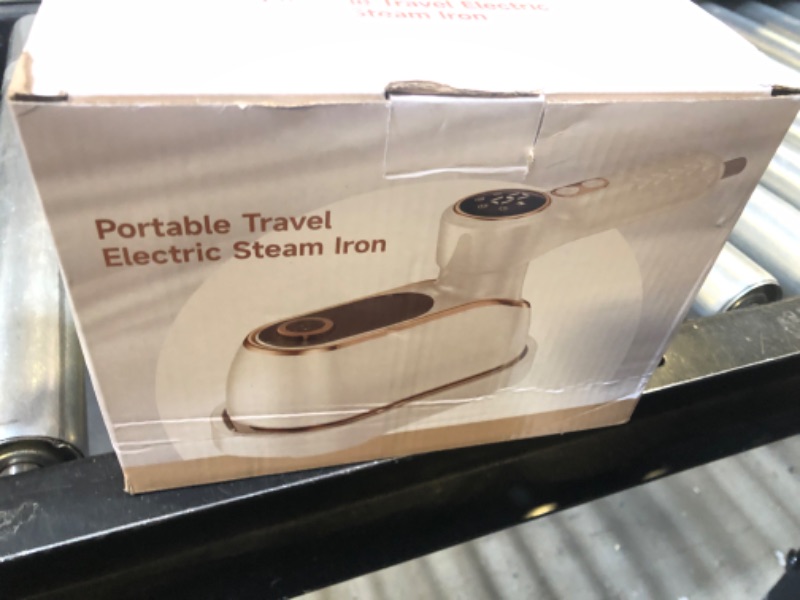 Photo 1 of Travel Steamer Iron for Clothes, 1200W Portable Handheld Steamer Iron 4Mode with LCD Display 10S Fast Heating 180° Swivel Handle Powerful Wrinkle Remover, Garment Steamer for Home, Dorm, Travel, White