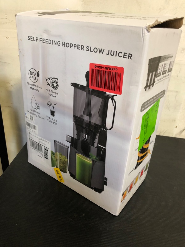 Photo 1 of Cold Press Juicer, 5.8" Extra Large Feed Chute Fit Whole Fruits & Vegetables, 350W Slow Masticating Juicer Machines, Easy to Clean, High Juice Yield