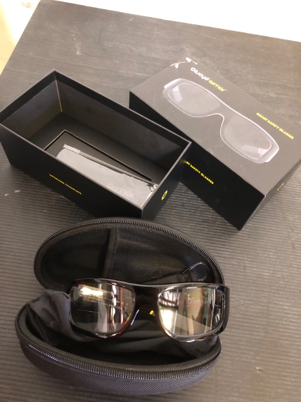 Photo 1 of Lucyd Armor Smart Safety Glasses for Men & Women, TR90 Frame, Bluetooth Smart Safety Glasses with Light Adaptive Lenses, Open Ear Speakers & Microphone - ANSI Z87.1 (Standard)